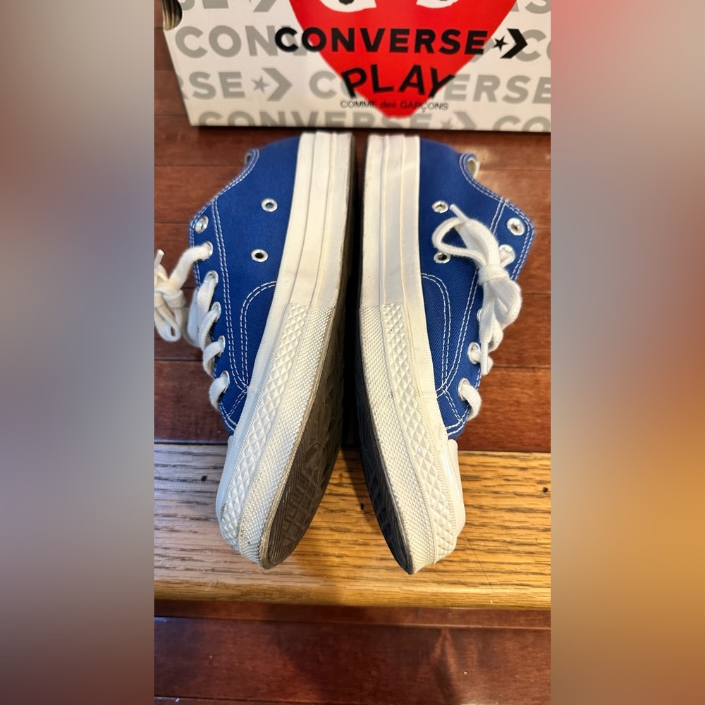 Converse x Comme des Garçons Blue and White Sneakers - Picture 3 of 16